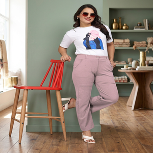 Pantalones de Pierna Recta de Cintura Alta, Elegantes, Ecológicos, Transpirables, con Bolsillo, Ligeros y Elásticos, para Mujeres y Chicas, Más Vendidos - Product Image 3