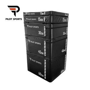 Pilot Sports 5 en 1 Caja pliométrica <span class=keywords><strong>de</strong></span> espuma suave apilable Jump Plyo Box <span class=keywords><strong>para</strong></span> gimnasios profesionales - Product Image 1