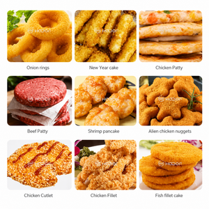 Système industriel de panure pour aliments, ligne de traitement de nuggets de poulet, de filets de poisson et de viande pour usine de grande capacité, machine à paner - Product Image 4