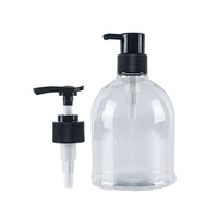 Bouteille de savon pour les mains en PET transparent de 500 ml, flacon pompe vide pour savon liquide, shampoing, emballage hôtelier