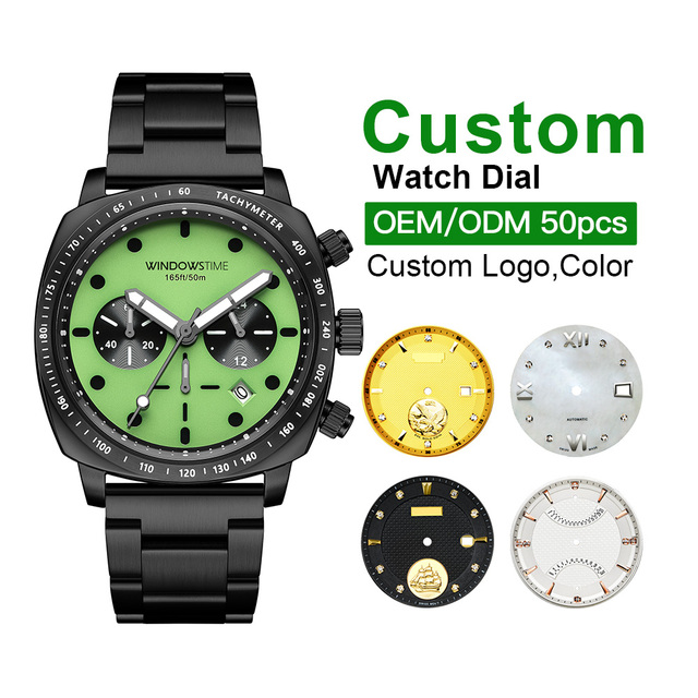 OEM High Quality Private Label Simple Luxury SEIKO Movement 3BAR Water Resistant Stainless Steel Quartz Pointer Dial 42mm Men's