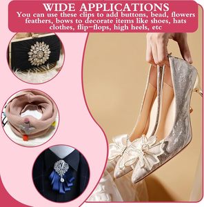 Ymapinc Clips Metálicos Decorativos Plateados para Zapatos de Mujer, Lazos para Zapatos, Adornos DIY para Calzado - Product Image 6