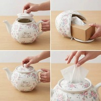 Boîte à mouchoirs décorative en forme de théière florale vintage, porte-mouchoirs pour l'heure du thé de maman, pour la cuisine et le salon