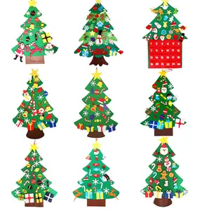 DIY Set Hiasan Kalender Pohon Natal Kalender Kedatangan Pohon Natal Kustom