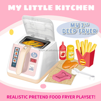 Jouets chanceux semblant jouer appareils ménagers jouets enfants cuisine jouet friteuse à Air écran tactile lumière et son pour les enfants