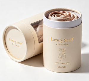 Custom Eco Biodegradable Cylinder Paper Box, Sustainable Cardboard Tube for Clothing Scarf <b>Socks</b> Storage Packaging - Product Image 3