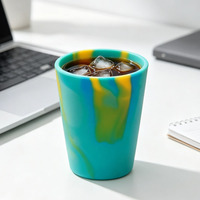 Mug de voyage en silicone durable sans BPA de 280 ml, de qualité alimentaire, réutilisable, compatible lave-vaisselle et micro-ondes, pour une utilisation quotidienne en extérieur