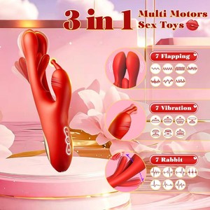 Wholesale OEM 3 1 Waterproof USB Charging 20 Frequencies Flapping <b>Vibrator</b> Eco-Friendly Latex Handcuff Sex Toys Woman <b>Vibration</b> - Product Image 3