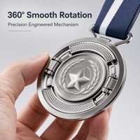 Médaille de karaté personnalisée en métal, design rotatif à 360°, en gros, à prix abordable