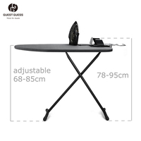 Table à repasser pliante noire grise élégante personnalisée professionnelle organisateur rotatif à 360 degrés pour le nettoyage des chambres d'hôtel