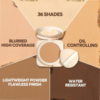 Palette de poudre fixante mate universelle sans talc personnalisable, fond de teint cosmétique teinté naturel