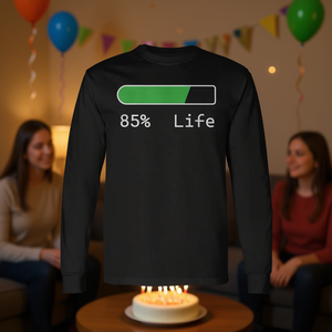 T-shirt a maniche lunghe per il 85° compleanno di Life Percentage - Product Image 3