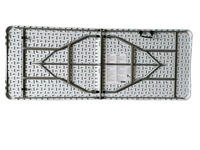 Table pliante rectangulaire en plastique HDPE moderne, durable et stable, 6 pieds, pour l'extérieur, vente chaude