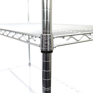 Étagère en métal réglable à 4 niveaux de rayonnage de fil de stockage de cuisine de restaurant d'hôtel commercial avec la capacité de charge 350lbs - Product Image 5