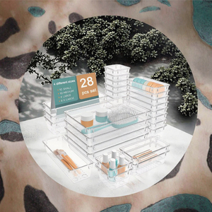 ชุดกล่องเก็บของพลาสติกใสทรงสี่เหลี่ยมผืนผ้า ดีไซน์ทันสมัย 5 ชิ้น ใช้ได้หลากหลาย สำหรับใส่อาหาร สามารถจัดวางได้หลายแบบ - Product Image 3