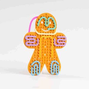 ของเล่นเสริมพัฒนาการทำมือ ตุ๊กตาขนมปังขิง ซิลิโคนบอร์ดกิจกรรมประสาทสัมผัส บอร์ดคลายเครียด - Product Image 6