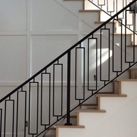 Balustrades et mains courantes en fer forgé décoratives, design industriel moderne, antirouille, pour escalier de villa et balcon