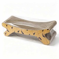 Grattoir pour chat en carton ondulé à imprimé léopard, tapis à gratter résistant aux rayures, planche à gratter pour chat, fabrication en grande quantité