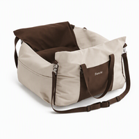 Bolsa de Viaje para Mascotas 2 en 1, Diseño de Cama Portátil, Exterior de Nailon, Forro de Felpa, Cojín Lavable, Correa de Hombro Ajustable, Asas, Fancie