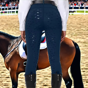 Pantalones de Equitación Modernos de Cintura Alta y Ajuste Delgado para Mujer, Asiento Completo de Silicona, Bolsillo, Tela de Poliéster y Elastano que Absorbe la Humedad - Product Image 2