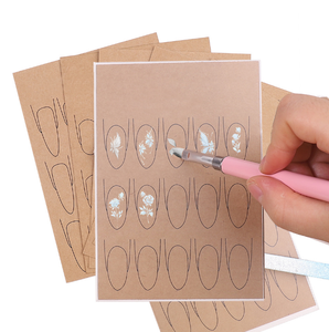Carte d'entraînement à la peinture d'ongles en plastique réutilisable pour débutants – Outil de <span class=keywords><strong>dessin</strong></span> manuel pour la pratique du nail art - Product Image 1