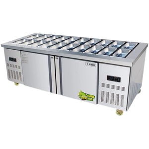 Mesa Refrigerada y Congelada Comercial de <span class=keywords><strong>1.5m</strong></span> para Guarniciones, Salsas y Ensaladas con Bandeja Ranurada para Exhibir Ingredientes - Product Image 3