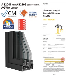 Portes coulissantes commerciales à double vitrage conformes à la norme australienne AS2047, en aluminium pour balcon et <span class=keywords><strong>patio</strong></span>, fenêtres coulissantes en verre - Product Image 4