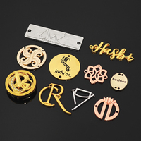 Accessoires de vêtement, sac, chaussure, abaya, hijab, étiquettes en relief, logo de marque personnalisé, quincaillerie, étiquette métallique plaquée, écologique pour