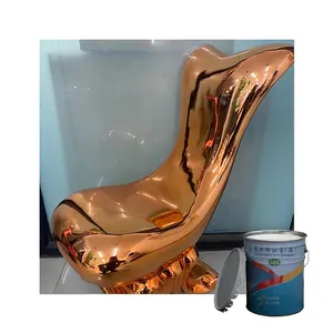 Wholesale high quality high gloss gold chrome plating paint for metal plastic surface painting