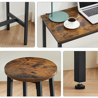 Tables et chaises de bar en bois modernes à usage commercial et domestique Ensemble de tables de bar de luxe à structure métallique