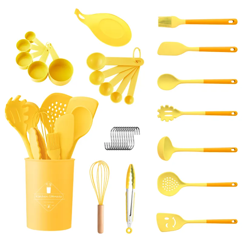 الجملة غير عصا الطبخ أدوات المطبخ متعددة الوظائف الغذاء الصف سيليكون أدوات مطبخ 30 قطعة مجموعة
