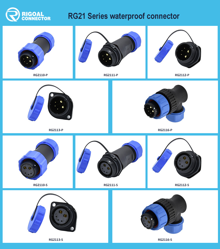 SP21 IP68 Waterproof Power Connector 5 Pins Dustproof For Automotive