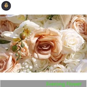 EV <span class=keywords><strong>T197</strong></span> Venta caliente Rosa Artificial Flor Pared Seda Pampas Hierba Lujo Boda Telón de fondo Enrollar - Product Image 5