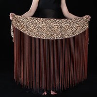 Dpw018 Danse du Ventre, Jupe Enveloppante à Imprimé Léopard, Costumes de Danseuse Tribale pour Femmes