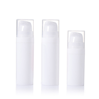 Flacon pulvérisateur sans air en plastique cylindrique de 5 ml, 10 ml, 15 ml, flacon de lotion, format voyage, portable, rechargeable