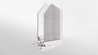 Ventanas Corredizas de Aluminio con Rotura de Puente Térmico, Doble Acristalamiento, Vidrio Flotante Fijo, Insonorizadas, Diseño Moderno para Baño y Villa