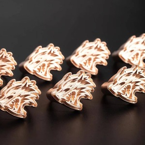 Wolf Head Ring Men's Animal Zodiac Jewelry Party Fashion Hip Hop Style Rose Gold Tone XHJ-021 - Product Image 3