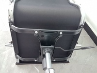 Chaise de direction haut de gamme en cuir luxueux noir et crème