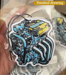 Ambientador Colgante Personalizado para Coche, Perfume Portátil con Fragancias de Colonia, Océano y Jazmín, Material de Papel de Algodón - Product Image 5