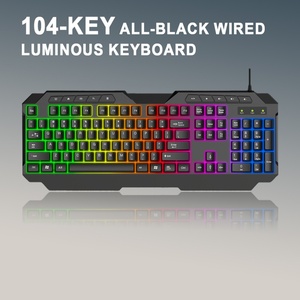 Tùy chỉnh kích thước đầy đủ 104 Phím Led <span class=keywords><strong>Backlit</strong></span> Đen <span class=keywords><strong>USB</strong></span> có dây màng bàn phím với số Pad cho máy tính PC máy tính xách tay - Product Image 2