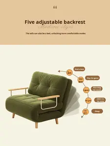 फ्रेंच रेट्रो शैली बिल्ली फ्लेक्स कार्यात्मक सोफे बिस्तर रहने वाले कमरे छोटे अपार्टमेंट फोल्डेबल दोहरी-उपयोग डबल सोफा लकड़ी फ्रेम <span class=keywords><strong>2</strong></span>-सीटर - Product Image 4