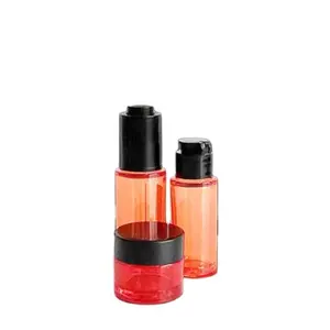 Hot bán 15ml PETG nhựa mỹ phẩm bao bì lọ giá rẻ New loại hình trụ hình dạng với nắp nhôm Kem chăm sóc da thực phẩm sử dụng