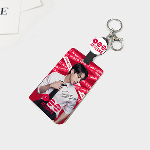 Portachiavi con cordino estensibile e porta card fotografica KPOP Taehyung Jungkook Jimin <span class=keywords><strong>Suga</strong></span> What Is Your Love Print Jin RM J-Hope - Product Image 6