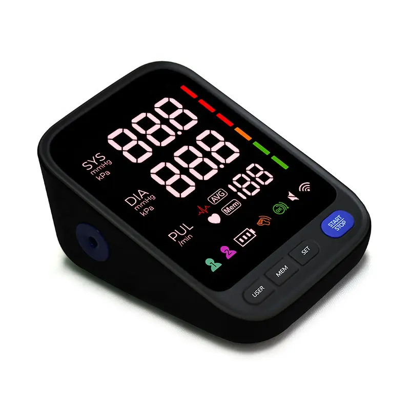 Monitor per la pressione sanguigna, macchina per la pressione digitale del polsino del braccio superiore Extra Large per uso domestico
