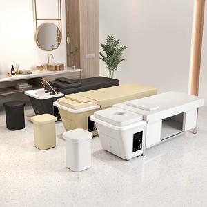 เก้าอี้สระผมแบบมืออาชีพทันสมัย พร้อมระบบไอน้ำและน้ำ หุ้มด้วยหนัง PU สำหรับธุรกิจสปา - Product Image 5