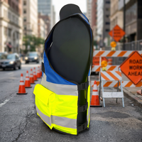 Chaleco de Seguridad Reflectante de Alta Visibilidad con Múltiples Bolsillos, Cierre Frontal, Impermeable, Transpirable, Unisex, para Trabajos en Carretera