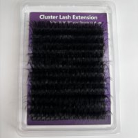 Kit de cils en grappe 3D mixtes 14-24mm 80D 100D 200D, en fibres PBT douces, sans cruauté animale, pré-coupés pour DIY