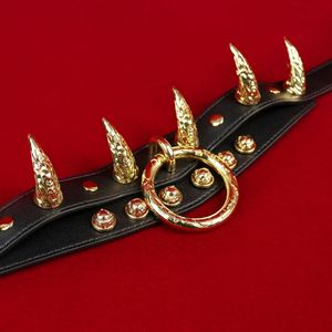 Women and <b>Men</b> Padded Leather Bondage Collar and Leash Set Leather Sex <b>Toys</b> BDSM Slave Collar <b>for</b> Bondage Restraints - Product Image 4