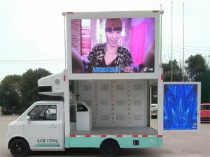 Đầy đủ màu sắc 3 <span class=keywords><strong>side</strong></span> P4 ngoài trời LED quảng cáo xe Electric Powered kỹ thuật số xe tải di động quảng cáo hiển thị - Product Image 5