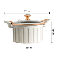 Casserole à soupe de grande capacité 8L à vendre, casserole à double oreilles antiadhésive, cuisinière en émail, micro-cuisinière à pression